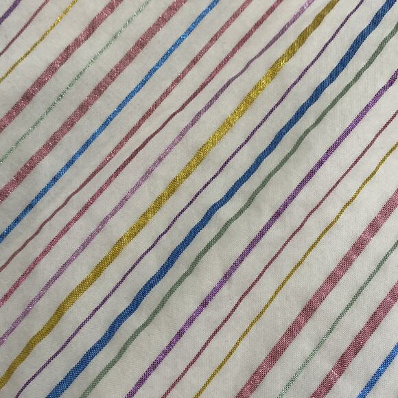 Hanna Andersson Metallic Rainbow Stripe Dress New 5 - Picture 4 of 6